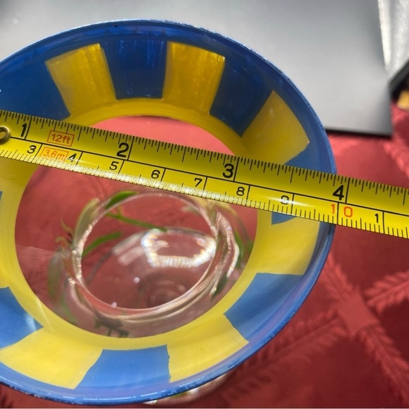 Lenox Butterfly Meadow Dragonfly Ladybug FlowerHand Painted Glass Vase 6” Signed - Picture 9 of 10